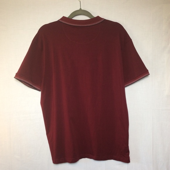 Scott James Burgundy collared Polo shirt NWT - Picture 6 of 11